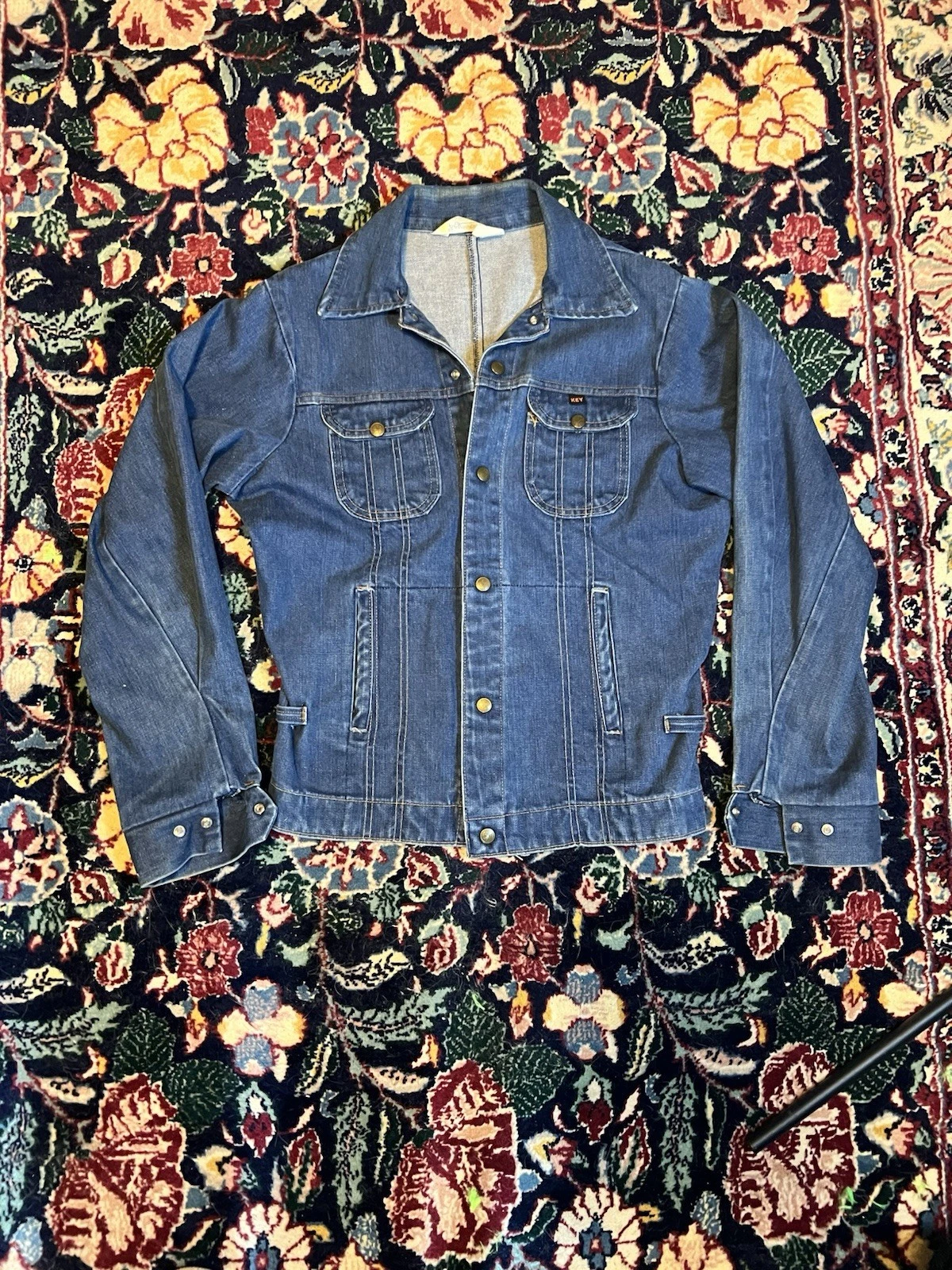 1960S/70S Key Side Buckle Denim Jacket Size Large￼