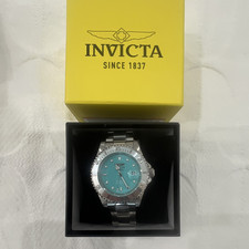 Invicta Diver Men s Analog Date Blue Dial Sil...