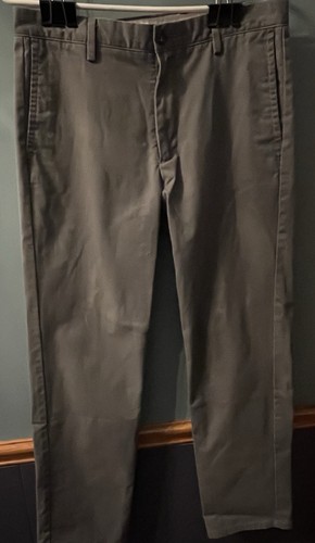 Dockers Slim Fit Flex Comfort Anzughose vorne flach 32 x 32 grau einfarbig 60 % Baumwolle