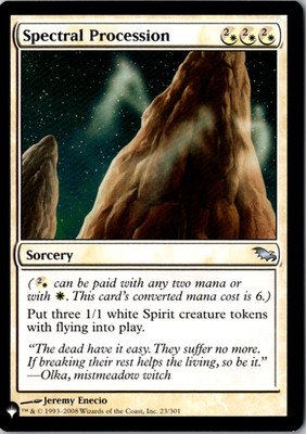 Spectral Procession The List Reprints 23/301 Near Mint
