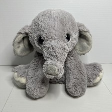 Aurora World Cute Baby Elephant Plush Grey Stuffed Animal 9"