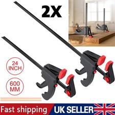 2pc 600mm Quick Ratchet Speed Clamp & Spreader Wood Working 24" CT1412-2 Tool UK