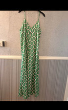 Kerry Katona Boutique Green & White  Satin wide legged jump suit fits 8-14