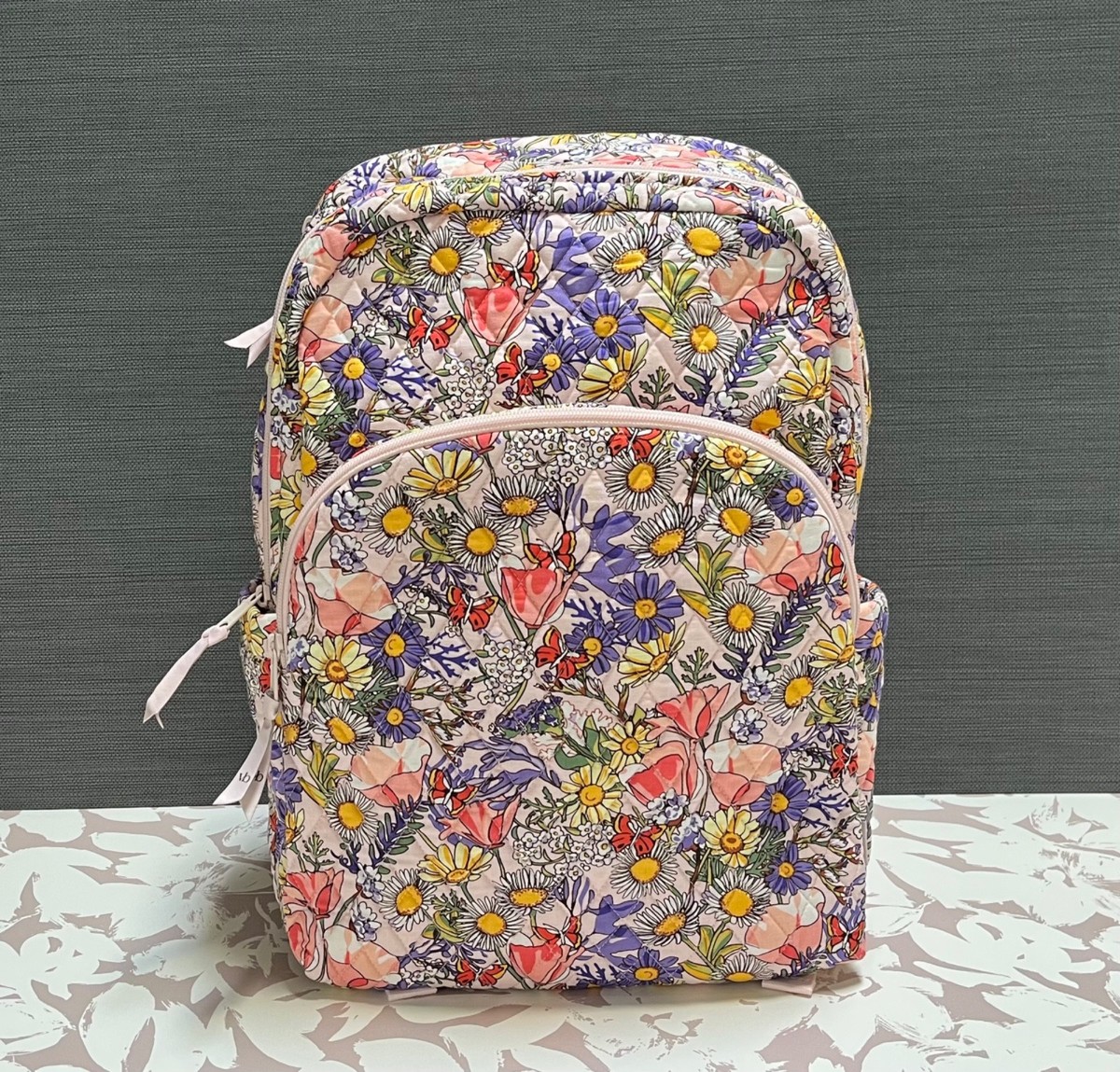 Vera Bradley Coastal Wildflowers Essential Large Backpack in  display picture 1