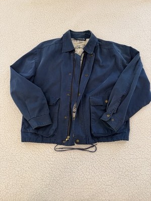 Davison s Of Bermuda Blue Nautical Sailing 100% Cotton Yacht Jacket Map Lined