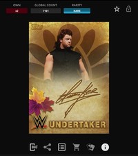 VIDEOGAME Topps WWE Slam 25 MAIN EVENT HARVEST HAVOC Signature - UNDERTAKER