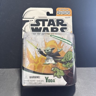 Star Wars Yoda Animated Clone Wars 2003 Cartoon Network 3.75 Inch Action Figure