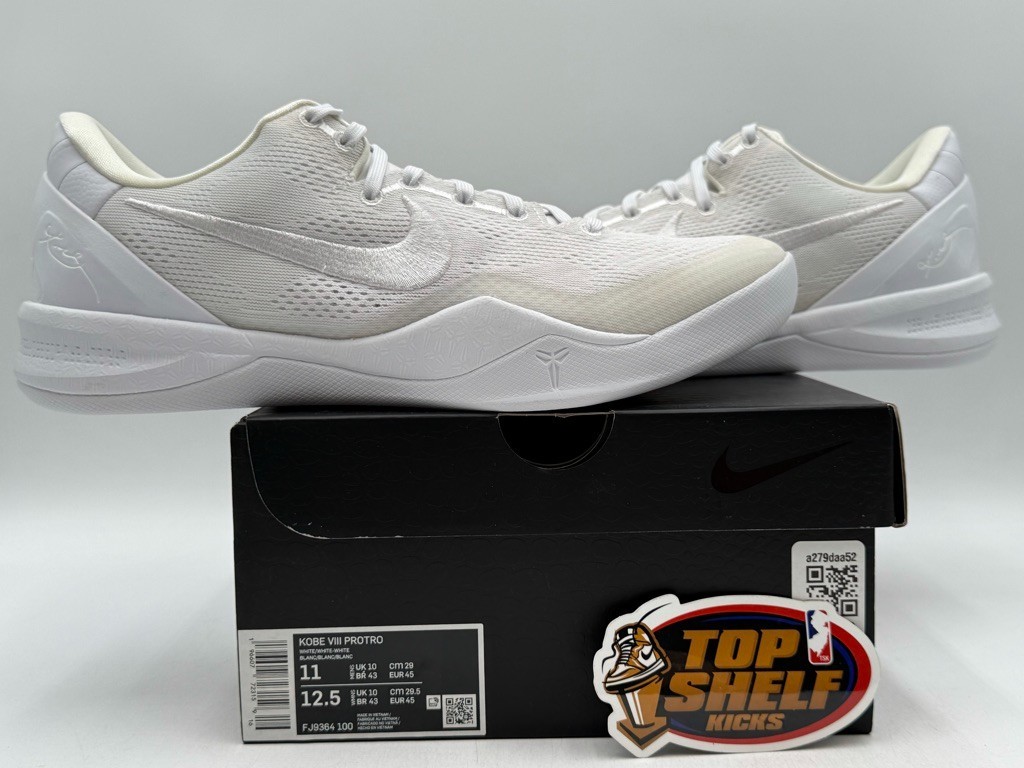 DS New Nike Kobe 8 Protro Low Halo Authentic White OG Size 11 NBA
