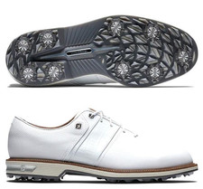 NEW Mens FootJoy DryJoys Premiere PACKARD Golf Shoes, PICK SIZE, WHITE/WHITE