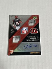2017 Panini xr John Ross III Rookie Triple Swatch Auto Patch 1/1 NFL Shield