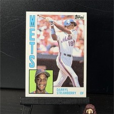 Topps 1984 Darryl Strawberry Rookie Base Set #182 New York Mets Card. rookie card picture