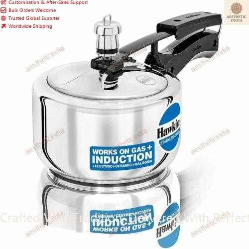 Hawkins Stainless Steel Pressure Cooker 1.5 litres Silver Color Best Gift
Opens in a new window or t