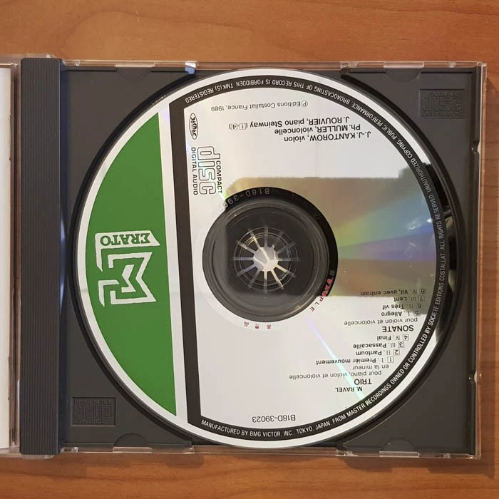 KANTOROW / MULLER / ROUVIER ravel trio / sonate JAPAN EX/VG+ (CD Album, Klassik) - Bild 3 von 4