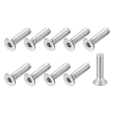 10Pcs M6x25mm Flat Socket Head Countersunk Machine Screws 304 Stainless Steel