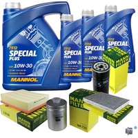 Inspektionspaket 8L Mannol Special Plus 10W-30 FüR Audi A6 Avant S6 Quattro 4.2