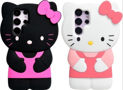 3D Kitty Cartoon Silicone Case for Samsung Galaxy A15 A16 A14 A35 S24 S26 Ultra