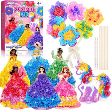 ZOOI Poke Art Kits, Arts and Crafts for Kids Girls Ages 8-12, Pretty Pretty Prin