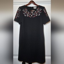 Calvin Klein Embroidered black dress