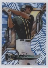 2018 High Tek Pattern 1 Waves/Diagonals Blue Rainbow Foil 4/150 Matt Olson xp6