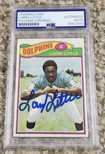 Larry Little Signed Autographed 1977 Topps #172 Card PSA DNA DOLPHINS 