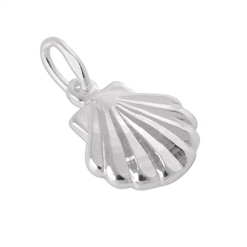 Sterling Silver Diamond Cut Sea Shell Charm Seashell Beach Holiday Charms