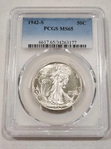 Photo of a 1942-S Walking Liberty Half Dollar from an eBay listing that sold on Jul 20, 2026