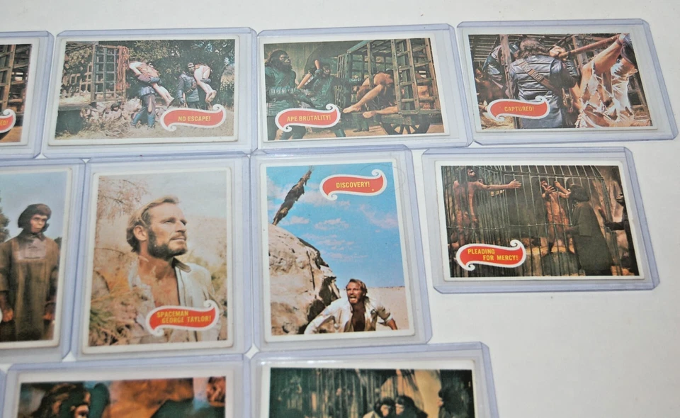 Planet of the Apes FILME 1967 Topps Vintage Conjunto de Cartas 44 Cartas - Imagem 4 de 4