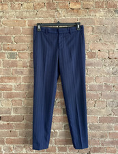 Polo Ralph Lauren Women  s Slim Dress Pants, Sz 4 Blue White Pinstripe Wool