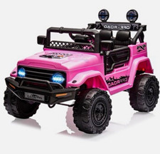 Pink 12V 4x4 Off-Road Kids Ride-On Car Jeep w/ Parental Remote Control