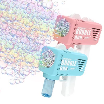 Automatic Bubble Maker Gun Toy Bubble Machine Gun with Colorful Lights
