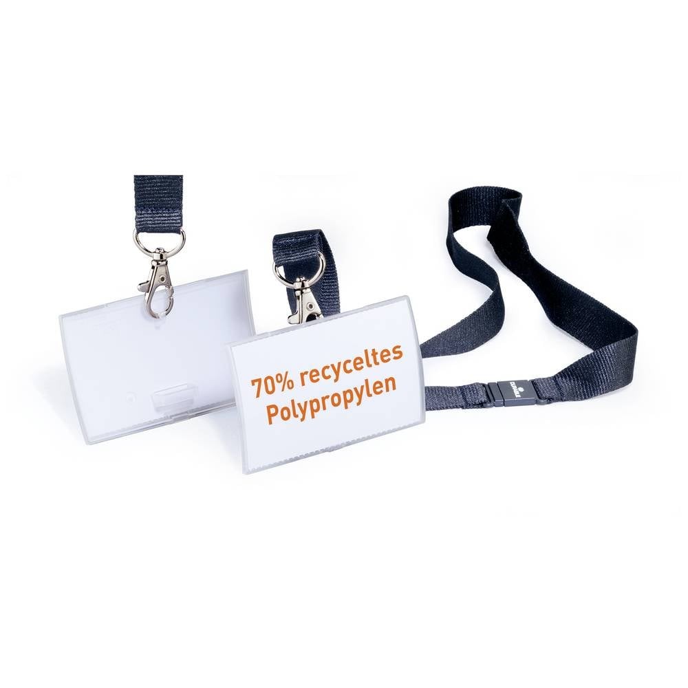 Porte-badge haut de gamme Durable 821719 Click Fold en acrylique transparent