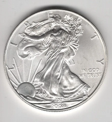 2008 WALKING LIBERTY AMERICAN EAGLE .999 FINE SILVER DOLLAR COIN 1oz. $1 USA