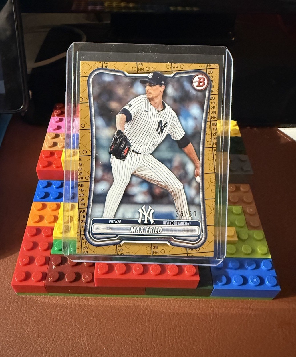 2026 Bowman - #15 Max Fried  - Yellow Pattern #/50