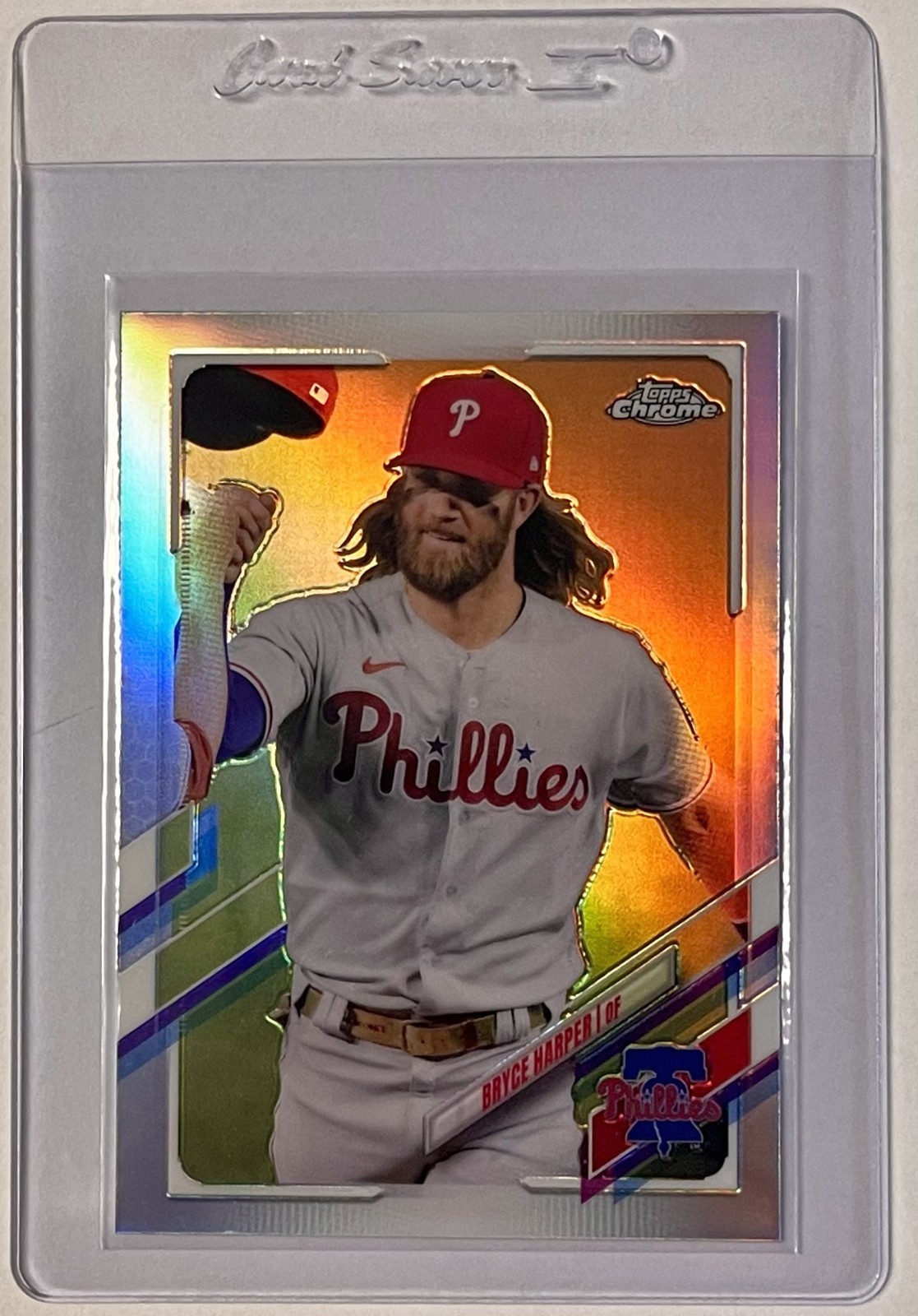 Bryce Harper 2021 Topps Chrome #134 SP Refractor Variation