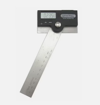 General Tools 1702 6-Inch Stainless Steel Pivoting Arm Digital Protractor
