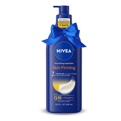 NIVEA Nourishing Skin Firming Body Lotion with Q10 and Vitamin C 16.9 Fl Oz Pump
