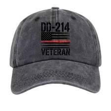 Veteran Gift DD-214 Dad Hat-Unisex USA Flag Vintage Washed Casual Baseball Cap
