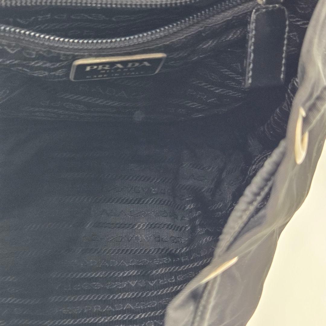 Prada Nylon Backpack Black Triangular Logo Used w… - image 15