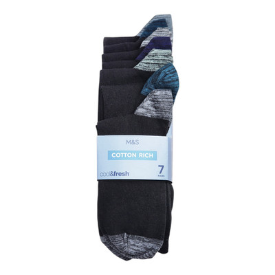M&S COLLECTION 7er Pack Cool & Fresh Cotton Rich Herrensocken