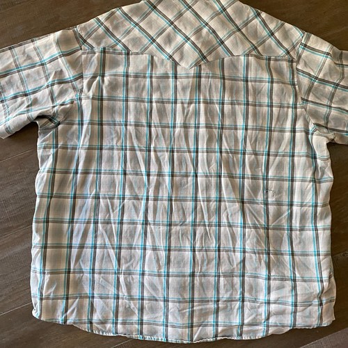 Camisa Wrangler Western para Hombres 2XL Multicolor Cuello de Algodón a Cuadros Clásica Abotonada - Imagen 9 de 10