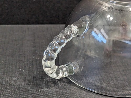 Vintage Hazel Atlas Boopie Glass Clear Coffee Cup Tea Beaded Handle Replacement - Picture 4 of 10