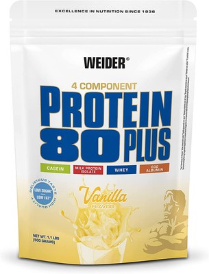 WEIDER WHEY MEHRKOMPONENTEN PROTEIN 80 PLUS  500g EIWEIßPULVER BANANE SCHOKO
