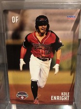 2021 Hickory Crawdads Kole Enright RC Rookie Texas Rangers Miami Marlins FL