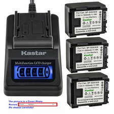Kastar Battery LCD Quick Charger for Canon HF S11 HFS11 HF S20 HFS20 HF S21