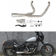 For Harley Street Bob FXBBS 114 FXBB 2018-2024 Exhaust Muffler Systems 2 into 1
