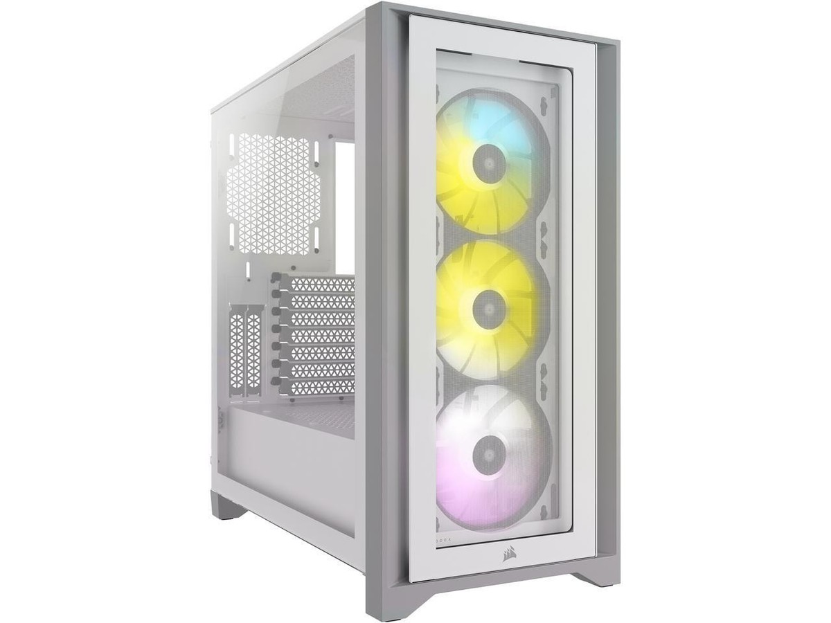 Corsair iCUE 4000x RGB Mid-tower White Computer Case for