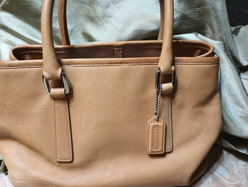 VINTAGE COACH HAMPTON SATCHEL TOTE BAG BROWN LEATHER #7755 - Picture 12 of 13