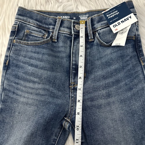 Old Navy Girls Extra High Rise Rockstar Jeggings 10 NWT 360 Stretch Distressed - Picture 9 of 13