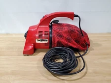 Vintage Royal Dirt Devil Hand Vacuum + 1 Bag Model 503 Red TESTED Made in USA