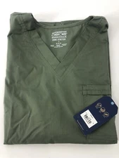 Cherokee Workwear Unisex Scrub Short Sleeve Top 4725 OLVW Olive Free Shipping